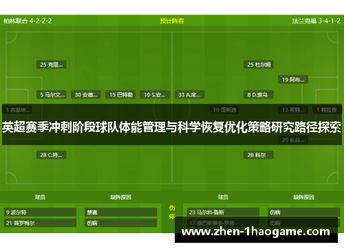 英超赛季冲刺阶段球队体能管理与科学恢复优化策略研究路径探索 英超赛季冲刺阶段球队体能管理与科学恢复优化策略研究路径探索